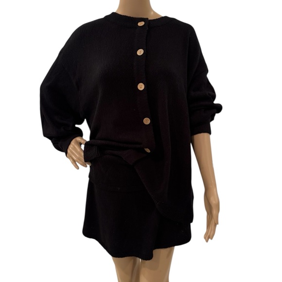 Free People Black Ameena Set Sweater and Skort - Picture 3 of 10